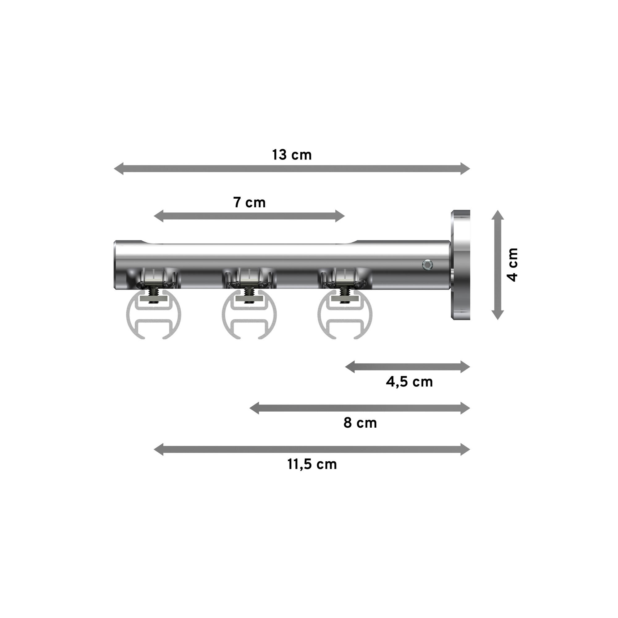 Thumbnail - Interdeco Innenlauf-Gardinenstangen-Set, Chrom, Metall, 100 cm, Wohntextilien, Gardinen & Vorhänge, Gardinen-Stangen