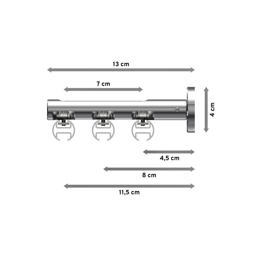 Thumbnail - Interdeco Innenlauf-Gardinenstangen-Set, Chrom, Metall, 160 cm, Wohntextilien, Gardinen & Vorhänge, Gardinen-Stangen