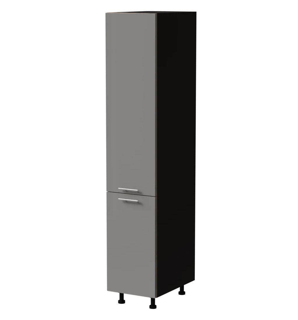 Feldmann-Wohnen Apothekerschrank Grau, Schwarz 40x207x59 cm