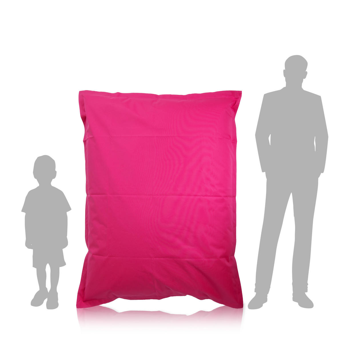 SITZSACK XXL 2er Set "Square" + "BeBi" - Pink, Textil (140/25/180cm) - Green Bean