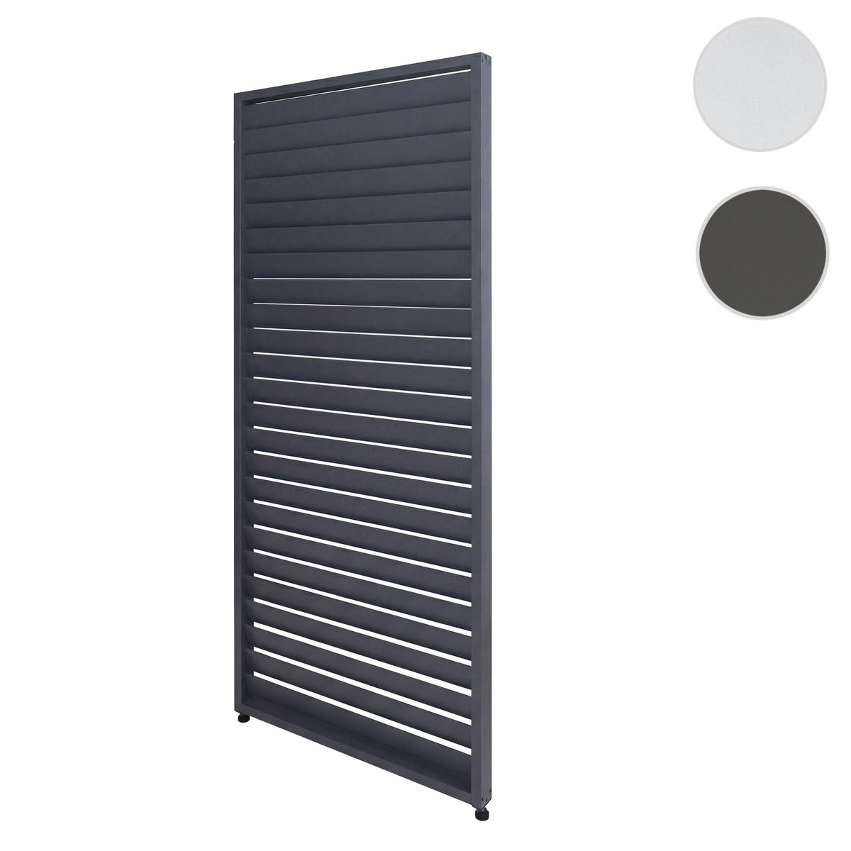 LAMELLENWAND für Pergola 220x90cm Anthrazit - Anthrazit, Metall (90/220/6cm) - BERLINLODGE