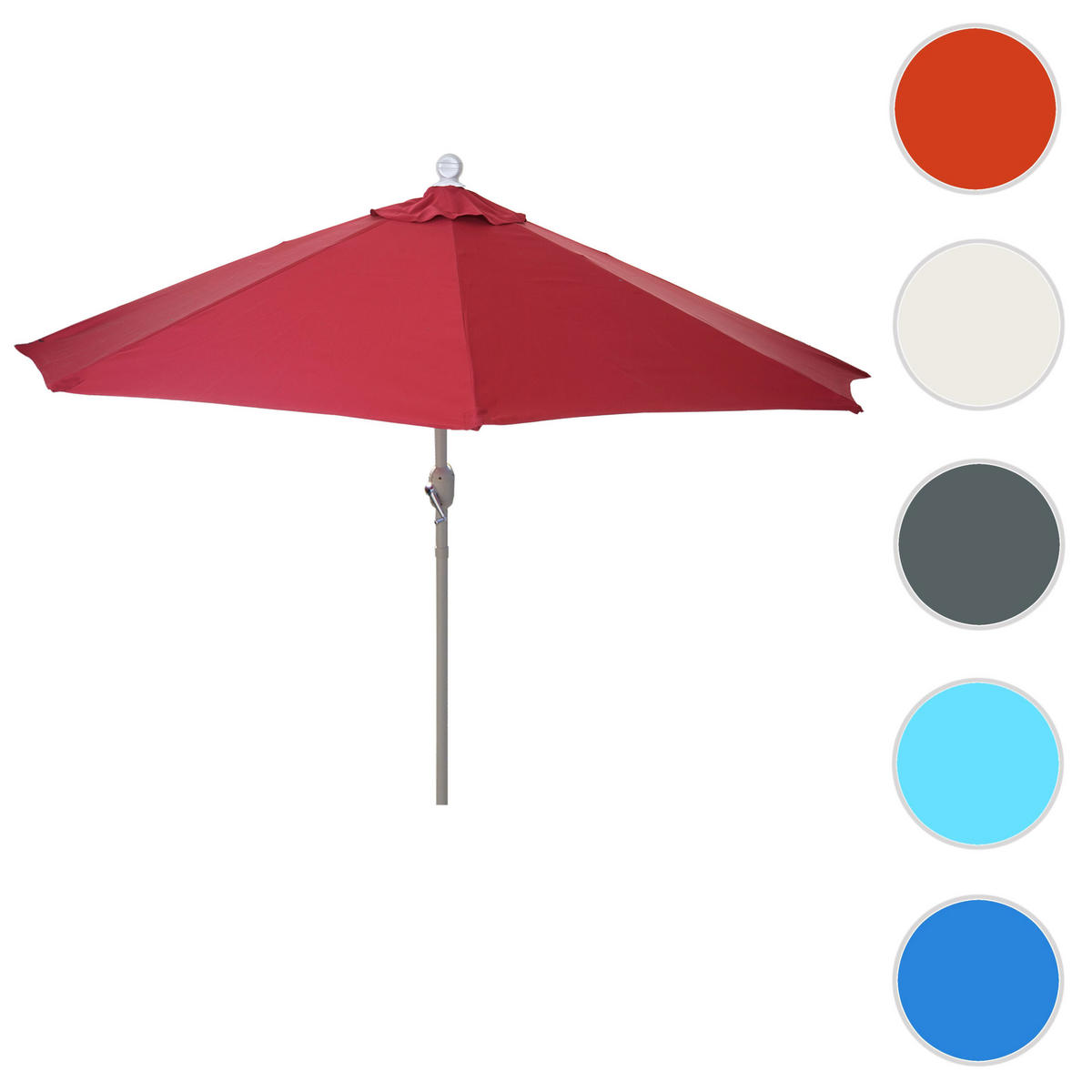 SONNENSCHIRM I HALBRUND UV 50+ Bordeaux - Bordeaux, Textil (260/135cm) - MCW