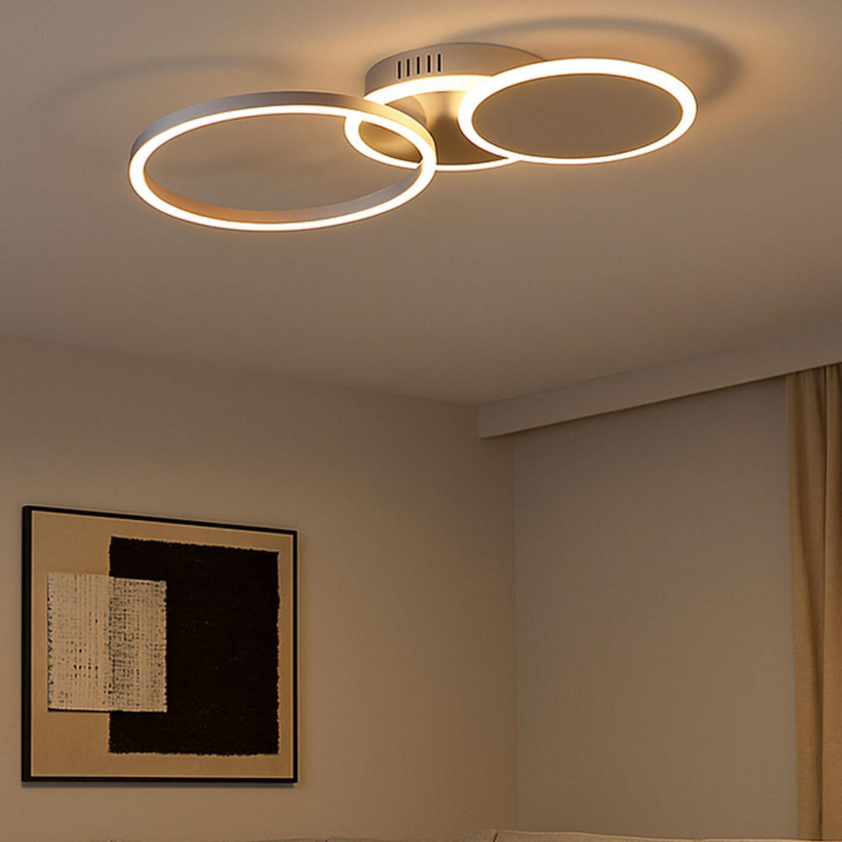 LED DECKENLEUCHTE SEVENT Silber - Silberfarben, Metall (50/33.4/8.2cm)