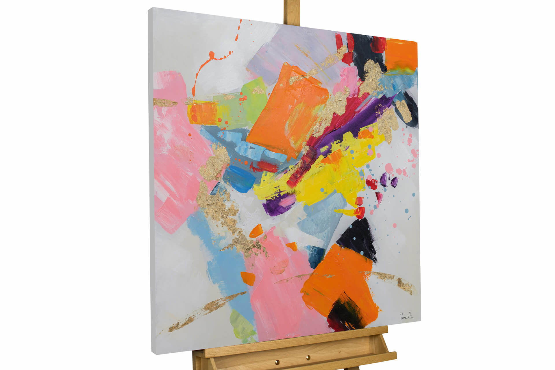 ACRYLBILD HANDGEMALT 80/80 cm - Multicolor, Holz/Textil (80/80cm) - KUNSTLOFT