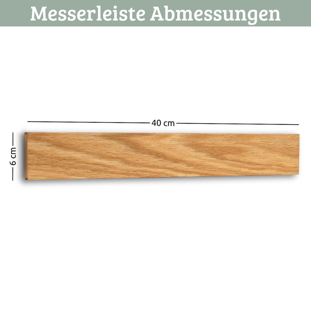 MAGNETLEISTE Messer aus Eichenholz KYLO STARKER MAGNET 40 cm - Braun, Holz (2/40/6cm) - DELUKE