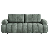 ROZKLÁDACÍ POHOVKA Mavi, 3místná s funkcí spaní, ložná plocha 195x145 cm, zelená - zelená barva, textil (255/100/110cm) - Beautysofa