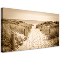 LEINWANDBILD Landschaften 80x40cm - Beige, Textil (80/40cm) - Feeby