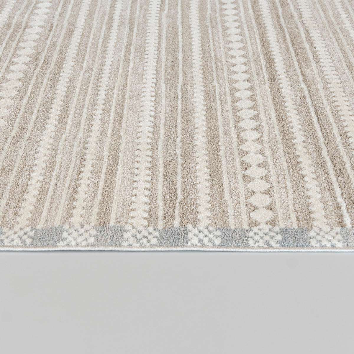 MAZOVIA TEPPICH SL05A - Grau, Beige- 80 x 150 cm - Beige/Grau, Textil (80/150cm) - Mazovia