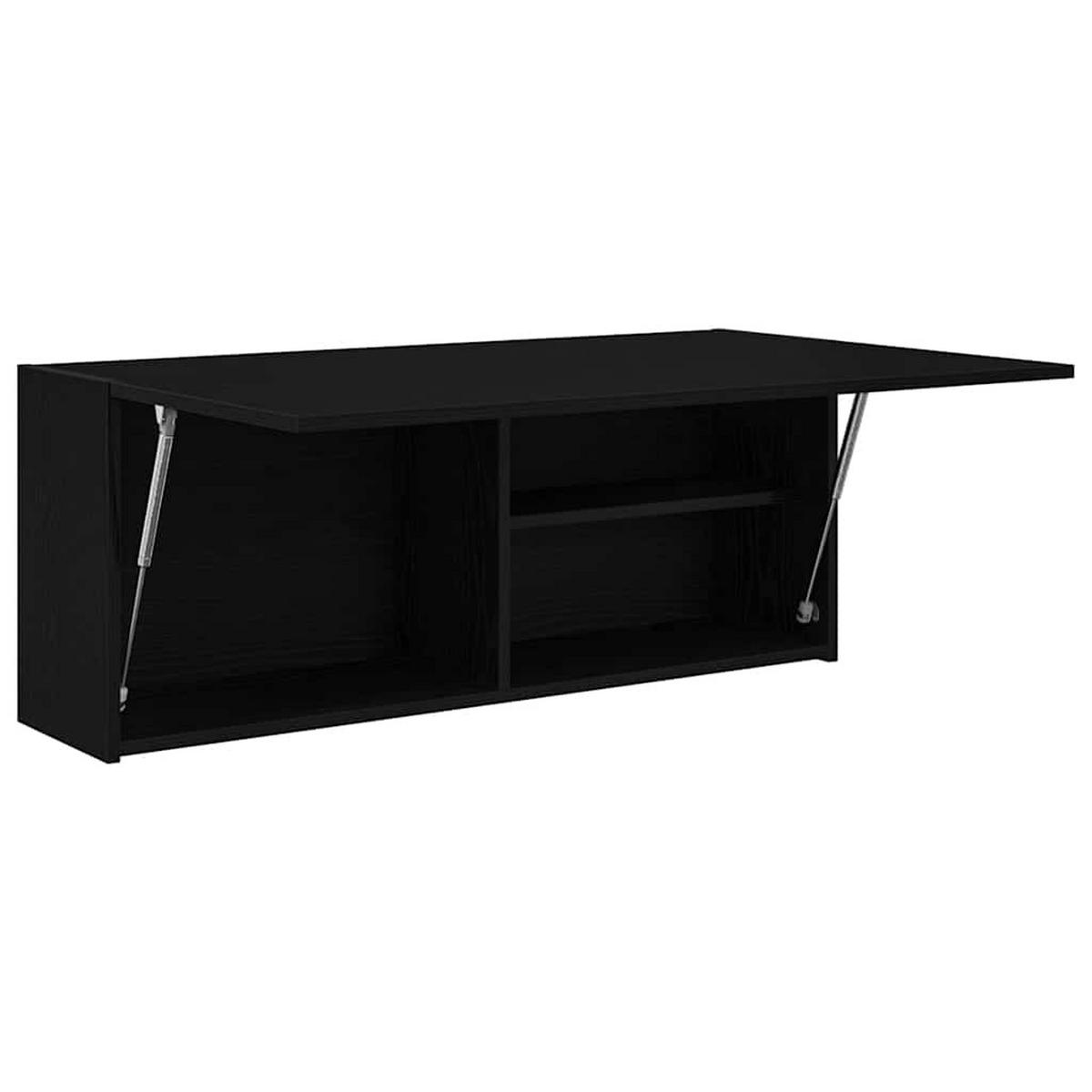 BAD-WANDSCHRANK Schwarz 100/25/40 Cm Holzwerkstoff - Schwarz, Holzwerkstoff (25/40/100cm) - vidaXL