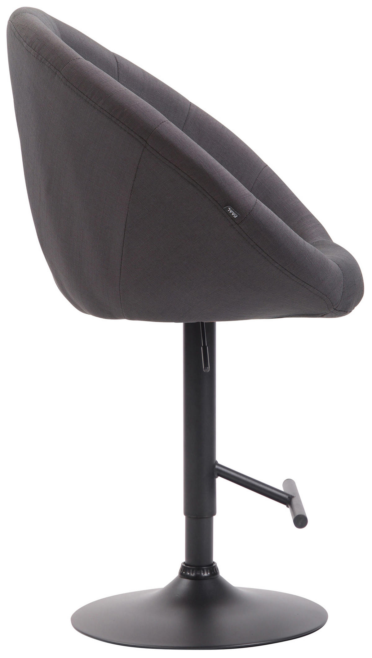 BARHOCKER Landern Stoff schwarz dunkelgrau - Dunkelgrau/Schwarz, Textil (65/128/57cm) - TPFLiving