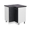 ECKUNTERSCHRANK R-Line Schwarz Beton 75.6 cm AP Anthrazit - Schwarz/Weiß, Holzwerkstoff (75.6/81.6/60cm) - Vicco