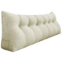 RÜCKENKISSEN für Bett Leinenlook Weiß 180 cm - Weiß, Textil (50/180cm) - Vercart