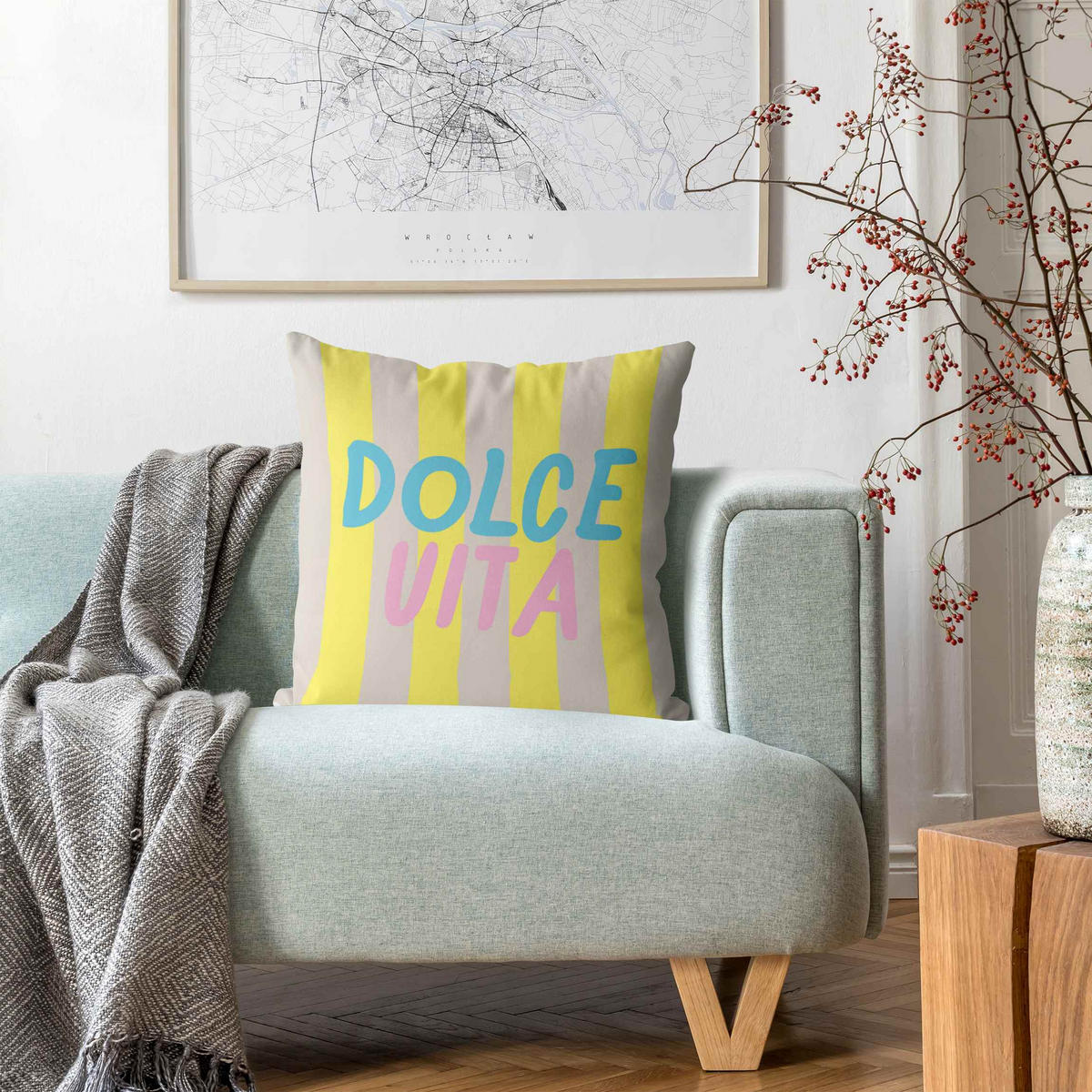 KISSENBEZUG PopArt Sommer Dolce Vita 50/50 cm - Gelb, Textil (50/50cm) - Bilderwelten