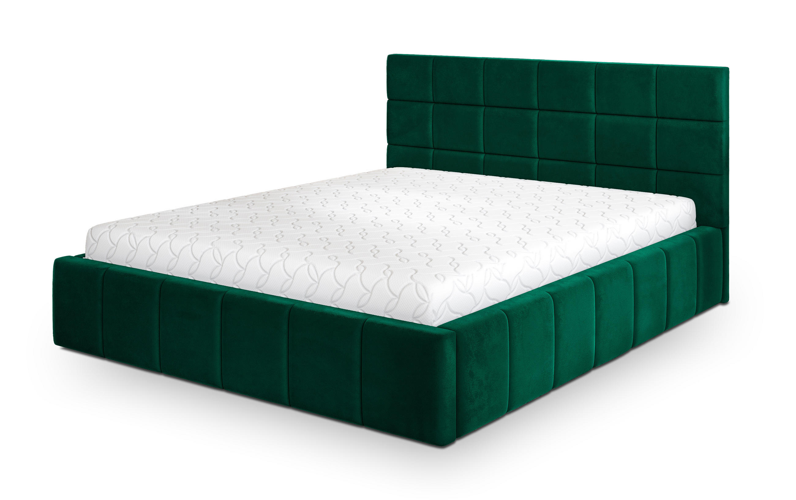 POLSTERBETT VERTO 160x200 cm mit Bettkästen - Grün - Grün, Holz (160/200cm) - MASSENO