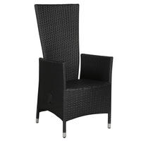 GARTENSTUHL 2er Set Schwarz - Schwarz, Holzwerkstoff (58/110/60cm) - ebuy24
