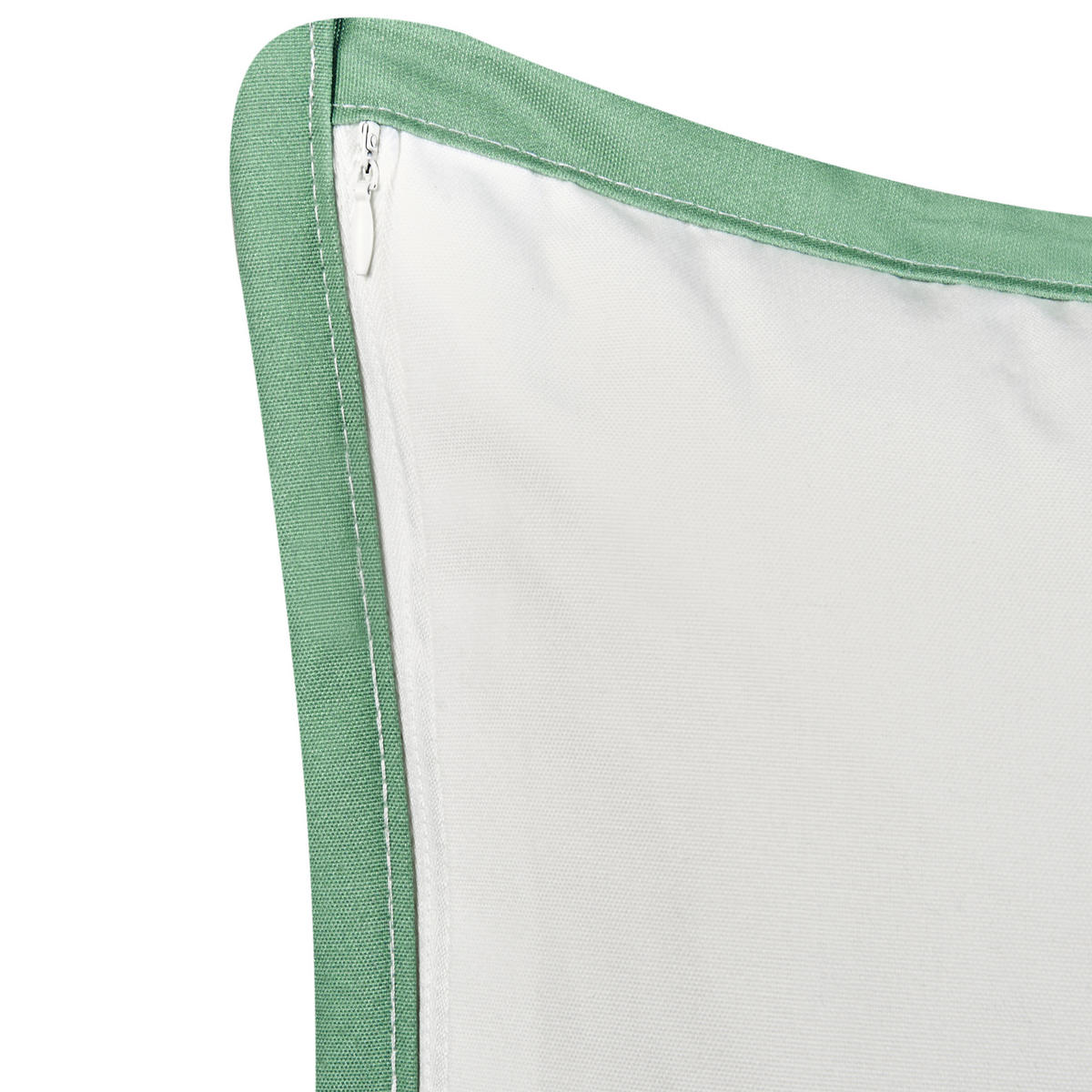 GARTENKISSEN 2er-Set Grün 45/45 cm Meadow - Weiß/Grün, Textil (45/12/45cm) - Beliani