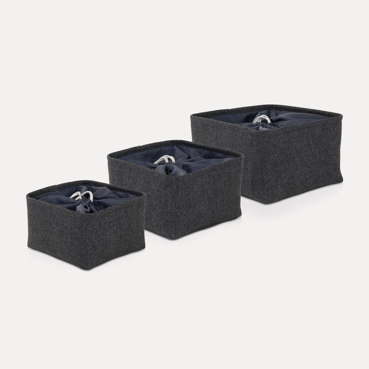 AUFBEWAHRUNGSBOX TWEED - Dunkelgrau, Textil (30/18/30cm) - MÖVE