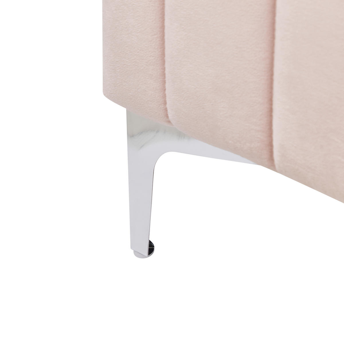 POLSTERBETT 160/200cm Pastellrosa Lunan - Pink, Textil (160/200cm) - Beliani