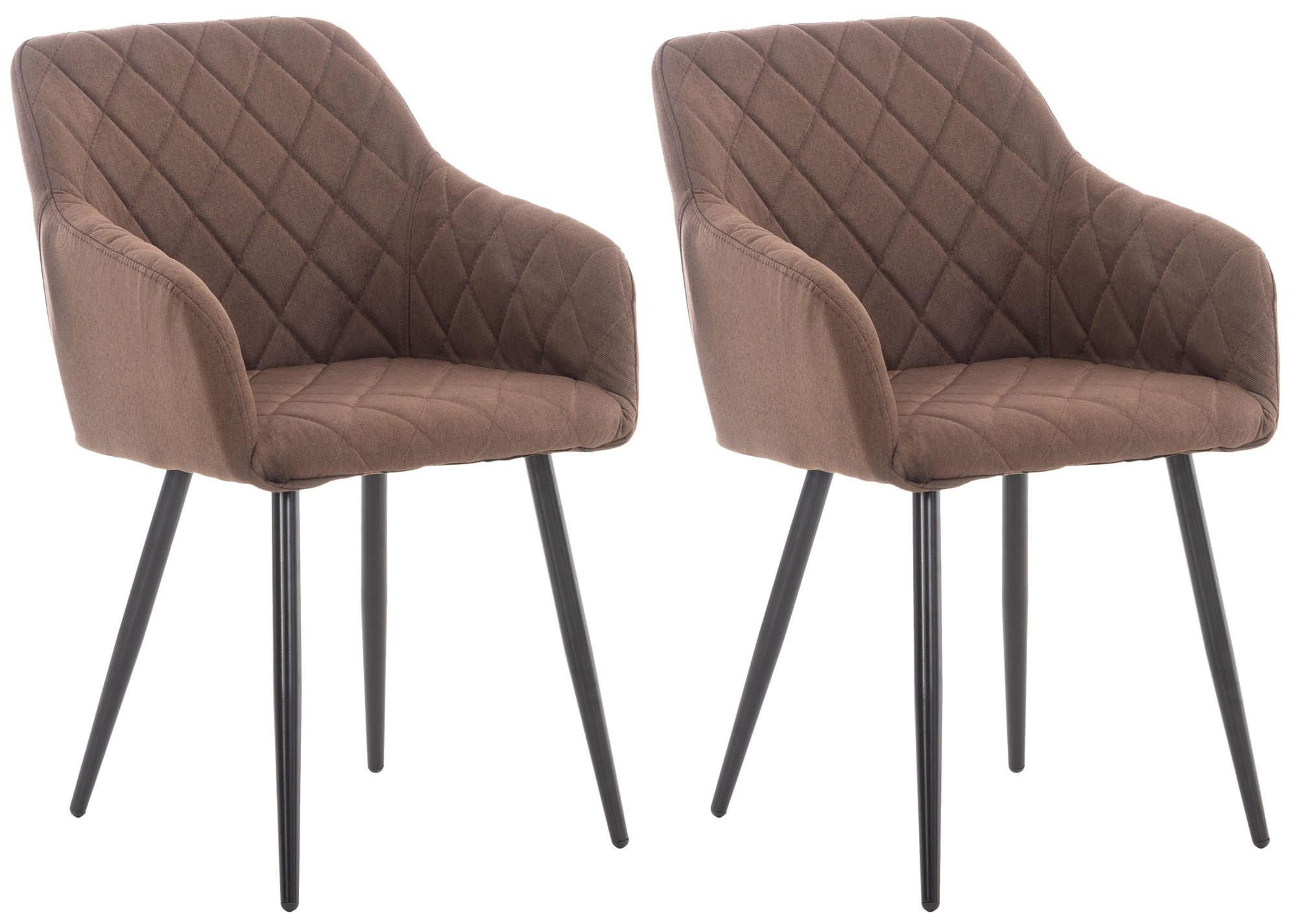 ESSZIMMERSTUHL Shila 2er Set 84x47x44 cm braun - Braun, Textil (47/84/44cm) - furnicato