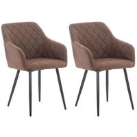 ESSZIMMERSTUHL Shila 2er Set 84x47x44 cm braun - Braun, Textil (47/84/44cm) - furnicato