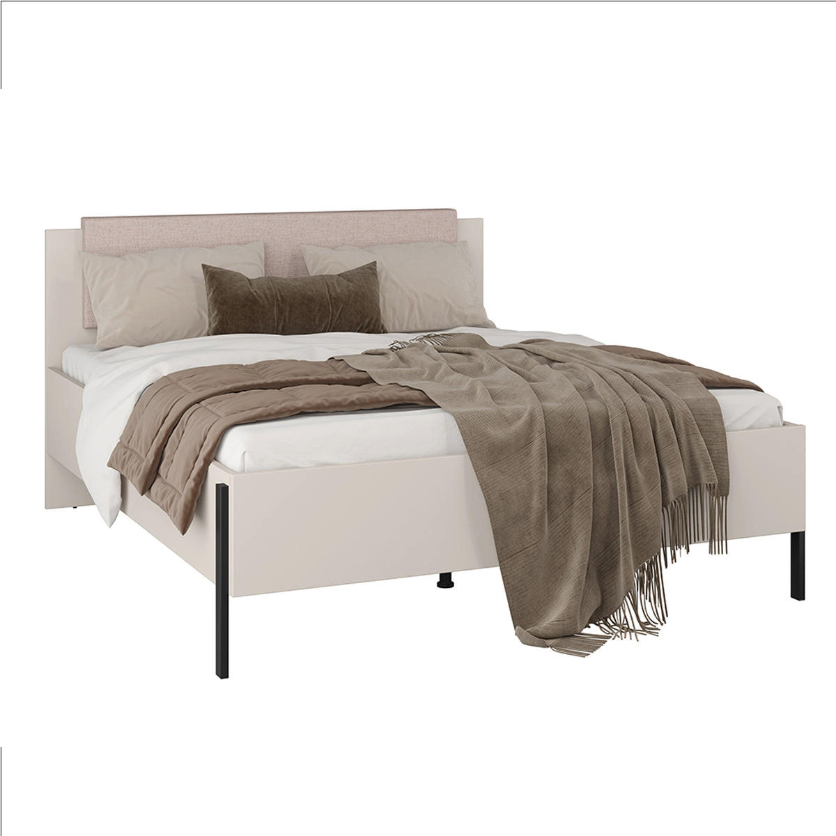 BOXSPRING POSTEL 160/200 Bérénice Kašmír - kašmírová, kompozitní dřevo (160/200cm) - Petits-meubles