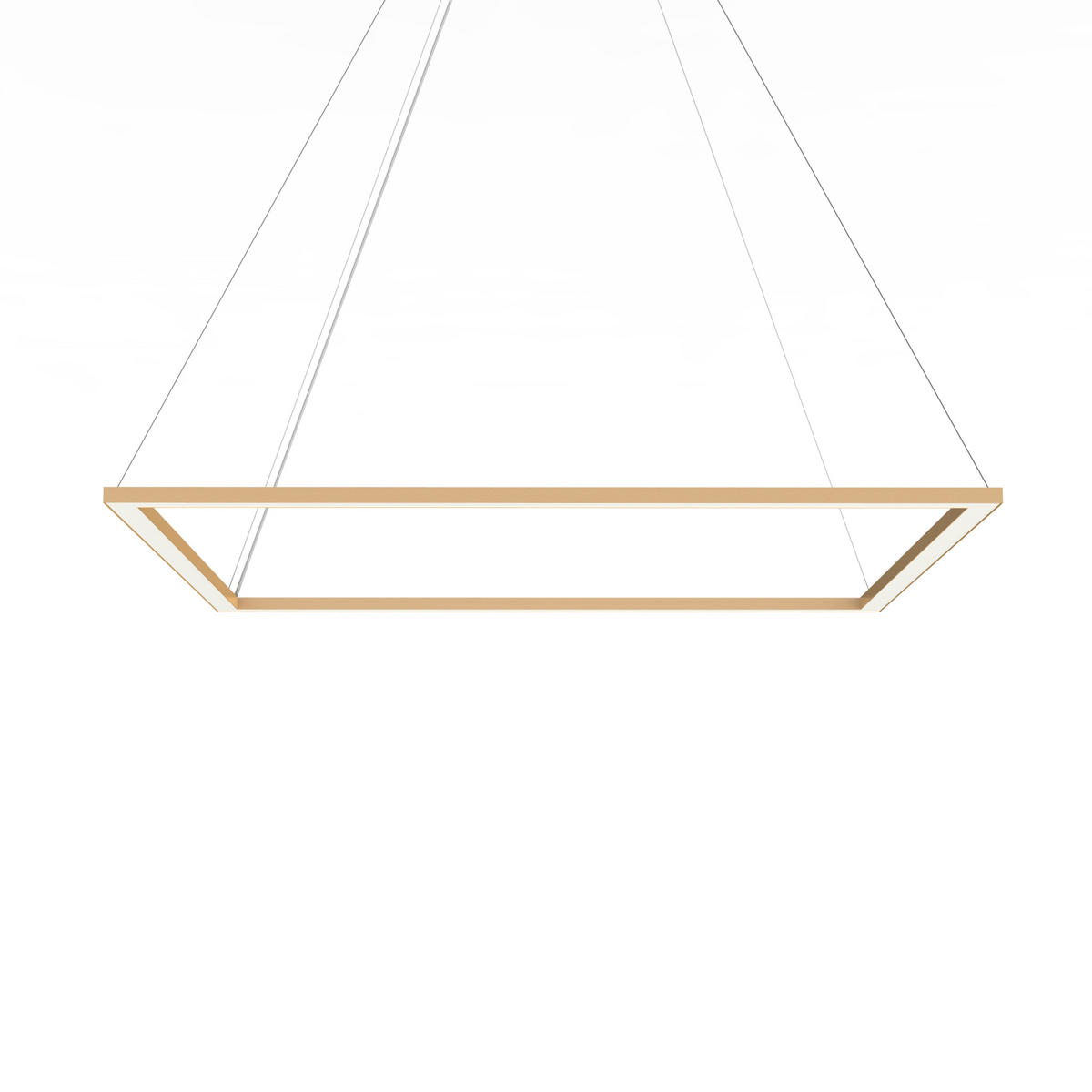 LED-HÄNGELEUCHTE - Goldfarben, Metall (90/90/100cm) - Lumicom