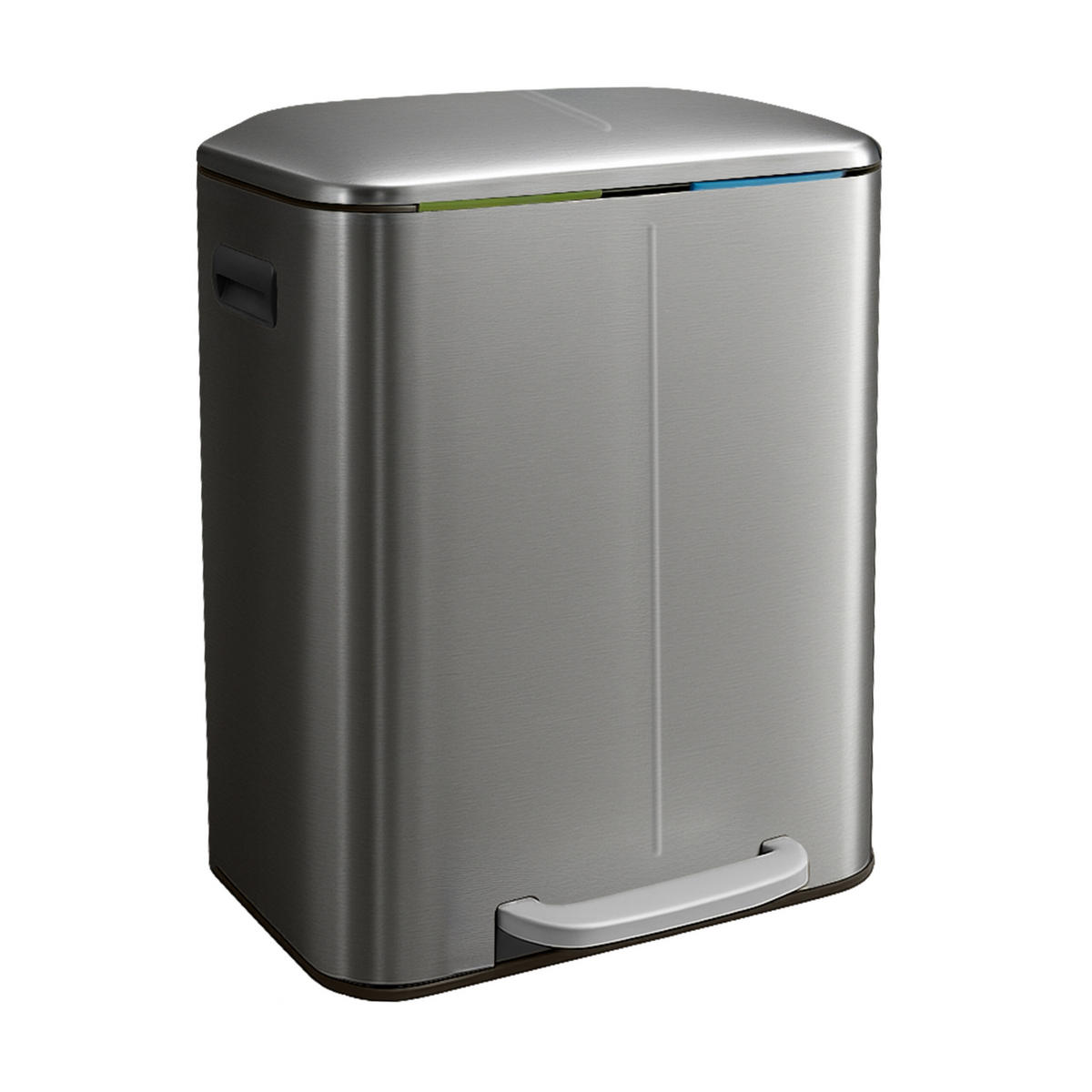 MÜLLEIMER - Silberfarben, Kunststoff/Metall (44.5/60/41cm) - Relaxdays