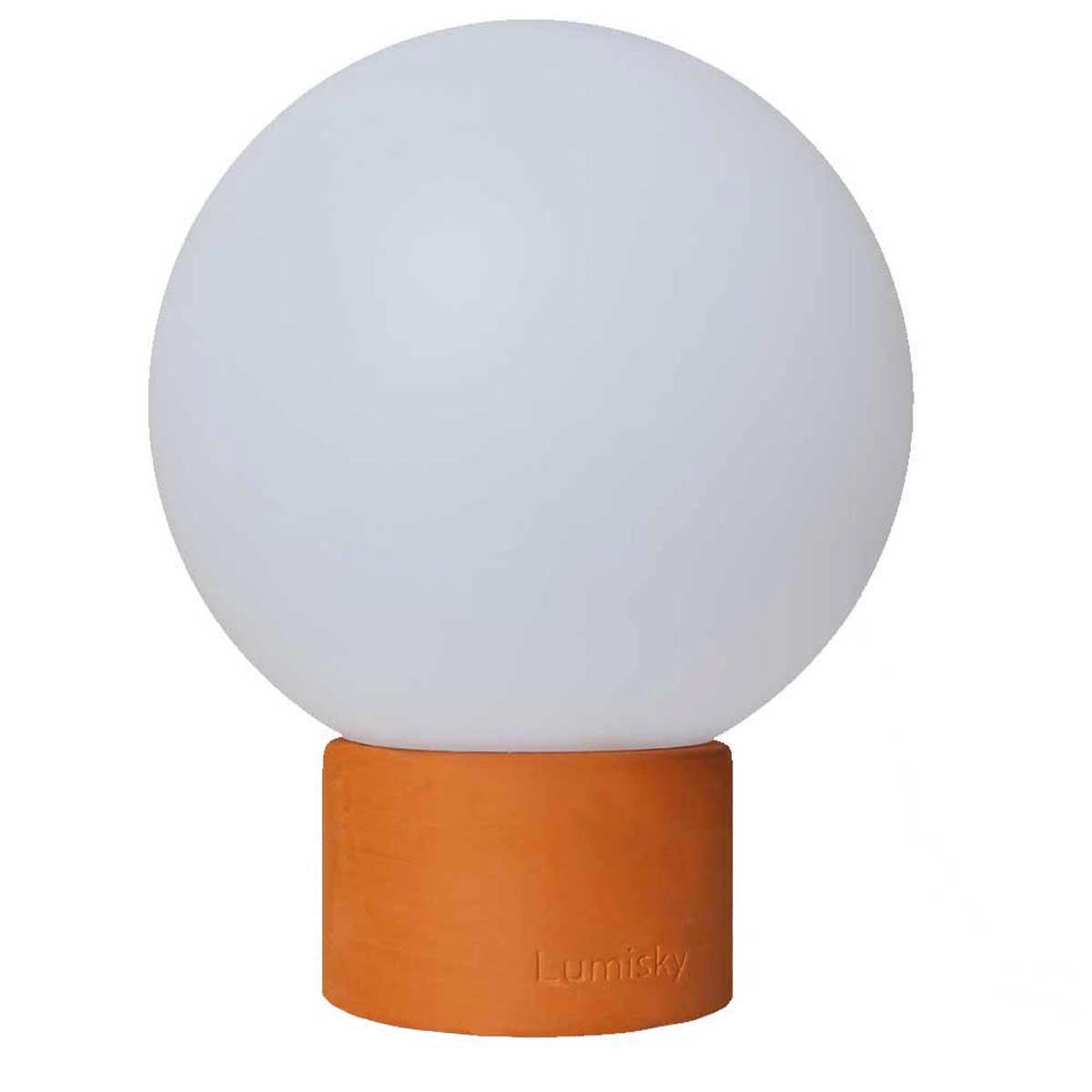 TOUCH-TISCHLAMPE TERRA goldange - Orange, Stein (20/20/25cm) - Lumisky