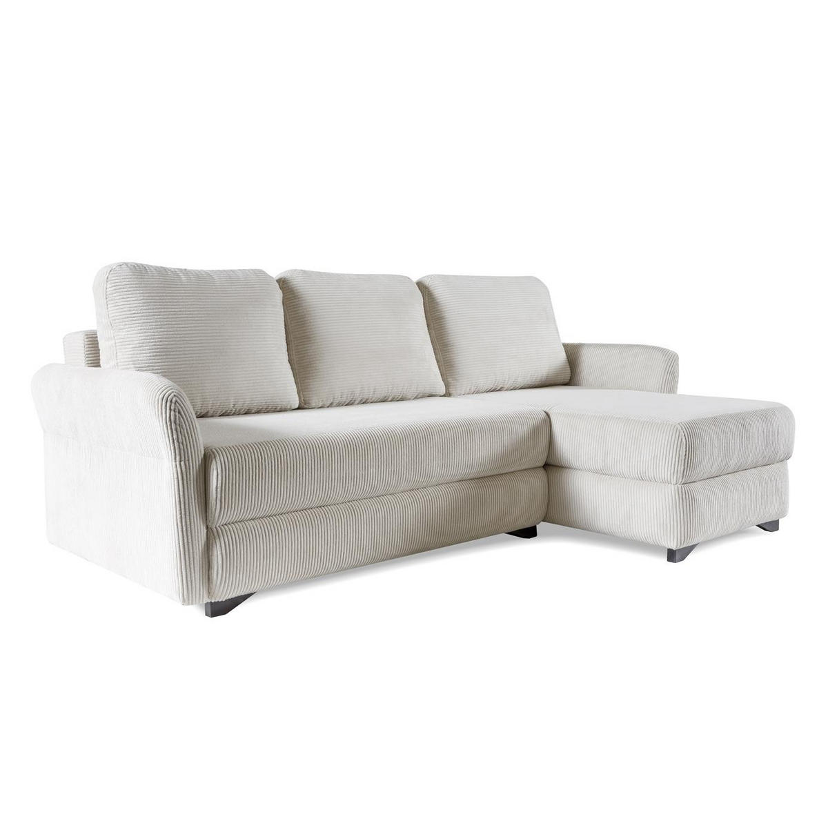 ECKSOFA Volt Creme, universal Ecksofa mit Schlaffunktion - Creme, Holzwerkstoff/Textil (238/155cm) - Bettso