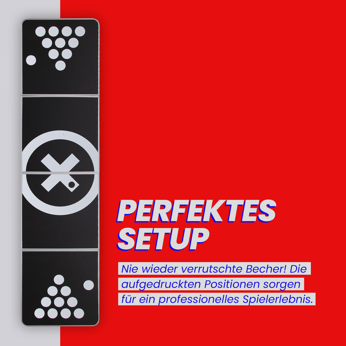 BIERPONGTISCH 240x60x70 cm zusammenklappbar - Schwarz, Metall (60/240cm) - Bestlivings