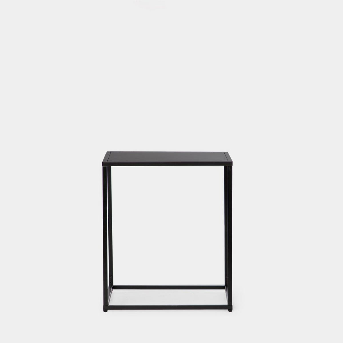 BEISTELLTISCH Ida Schwarz 45 cm x 53 cm - Schwarz, Metall (45/45/53cm)