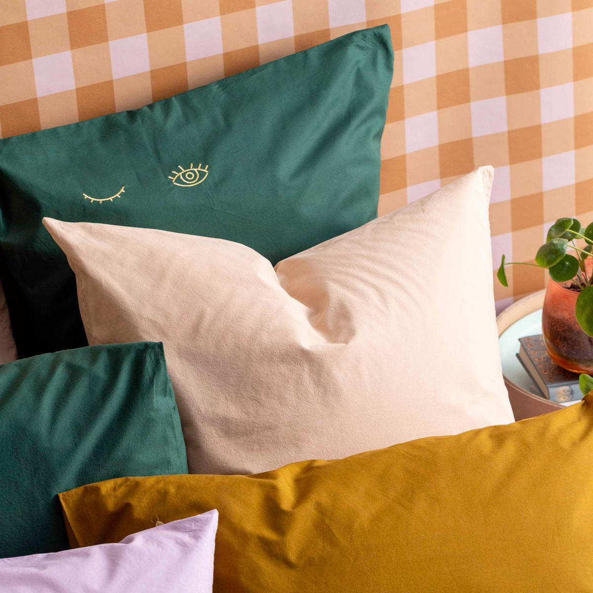 KISSENBEZUG Céleste muskatnuss 50 x 80 cm - Braun, Textil (50/80cm)