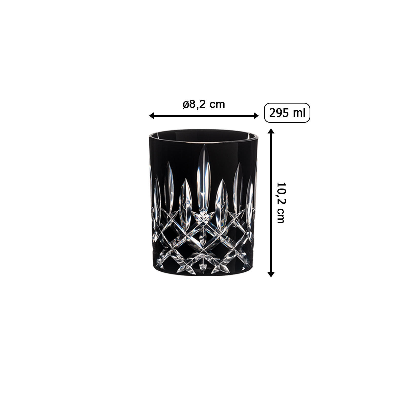 WHISKYGLAS Laudon Schwarz 295 ml - Schwarz, Glas (0.295L) - Riedel