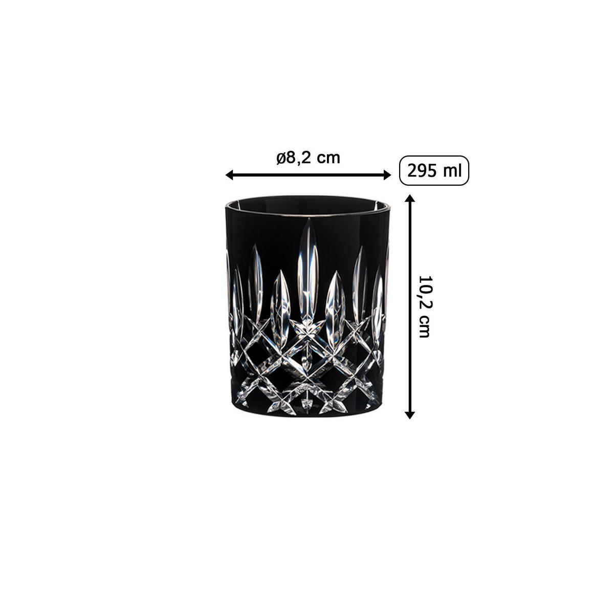 WHISKYGLAS Laudon Schwarz 295 ml - Schwarz, Glas (0.295L) - Riedel
