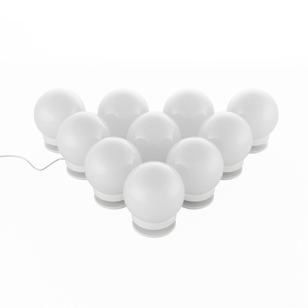 SCHMINKTISCHBELEUCHTUNG Weiß 400 cm - Weiß, Kunststoff (5cm) - Vicco
