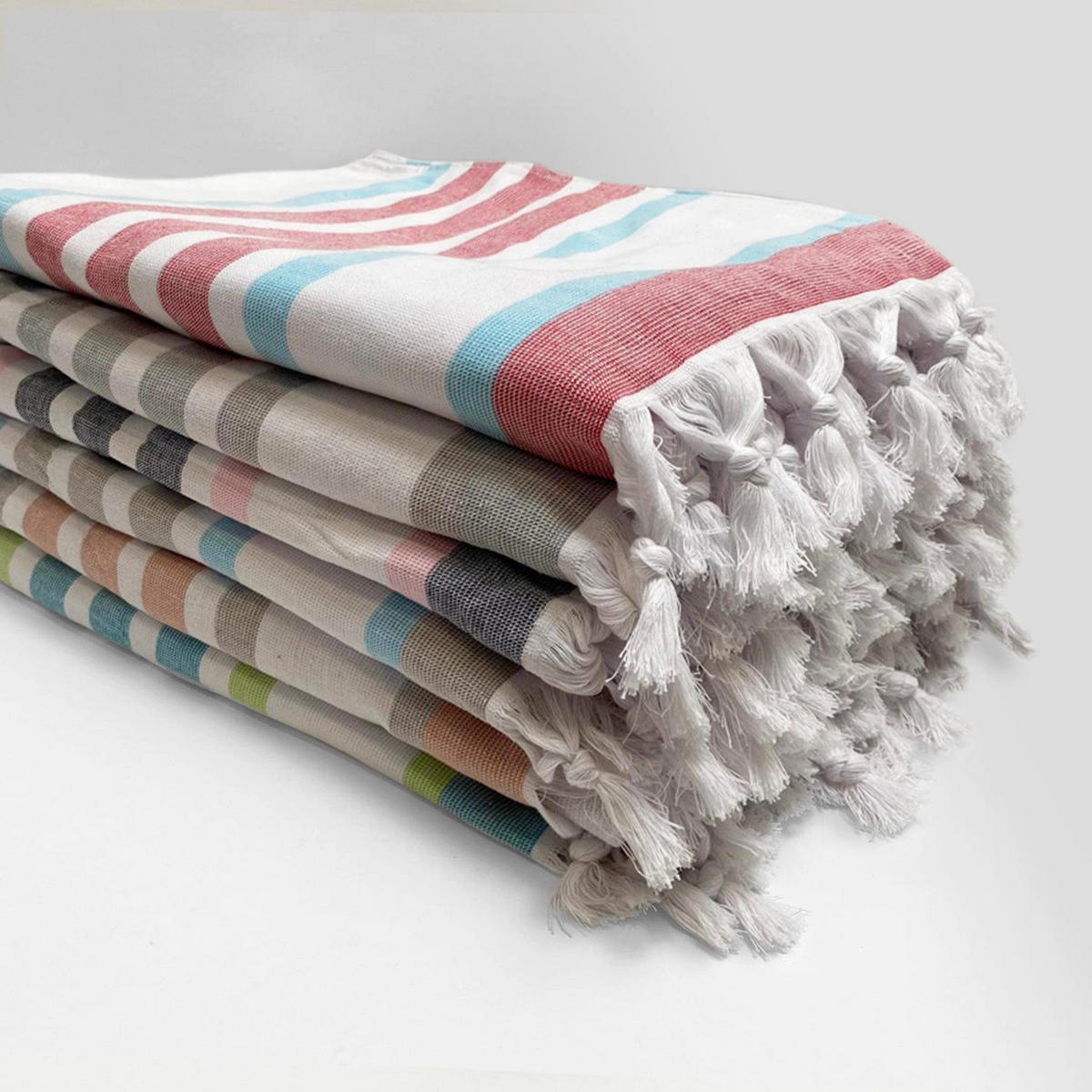 HAMAMTUCH mit Frotteefutter Latigo Desert 140x180 340g/m² - Grau, Textil (140/180cm) - LE COMPTOIR DE LA PLAGE