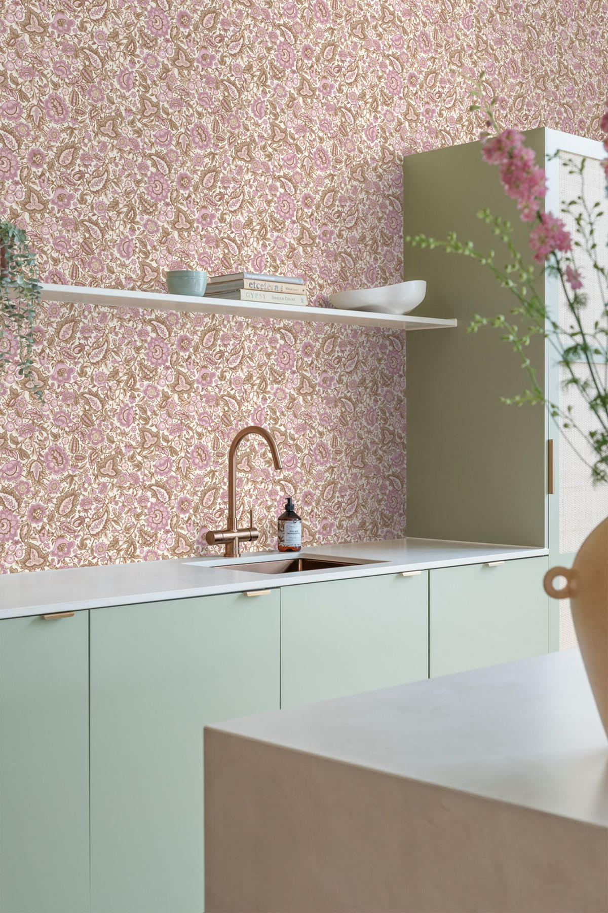 TAPETE Blumenmuster 50 x 900 cm - Lila, Papier (50/900cm) - ESTAhome