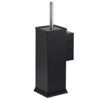 WC-GARNITUR inkl. Wandhalterung - Schwarz, Metall (10/39/14.5cm) - bremermann