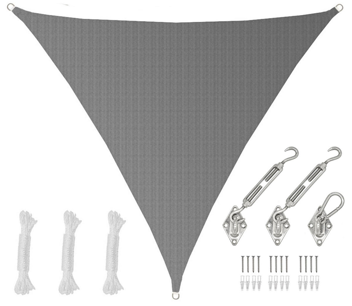 SONNENSEGEL Luftdurchlässig 600 cm Grau - Grau, Kunststoff (600/600cm) - Amanka
