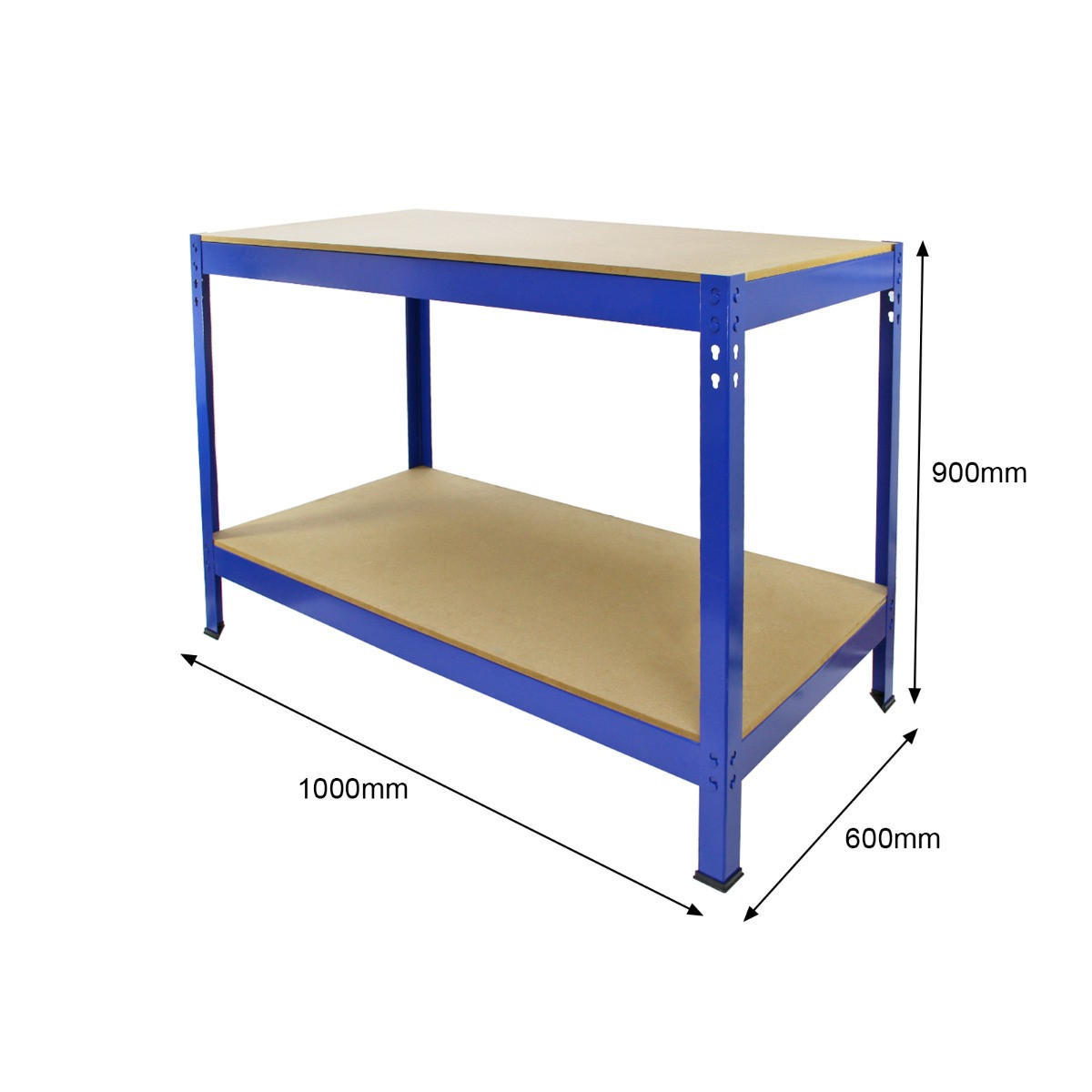 WERKBANK Q-Rax 100 cm - Blau - Blau, Metall (100/90/60cm) - Monstershop