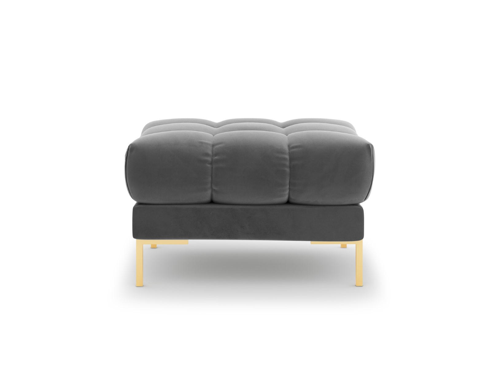 POUF Mamaia aus Samt hellgrau - Hellgrau, Textil (60/41/60cm) - Micadoni