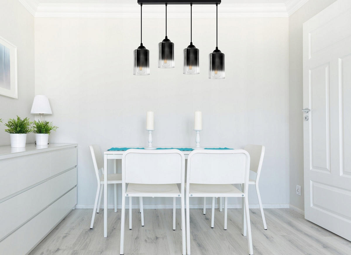 PENDELLEUCHTE GRAF - Transparent/Anthrazit, Glas/Metall (10/70/80cm) - kiki design