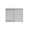 SCHIEBETÜRENSCHRANK Lion Small 76x100x40 cm 2 Fächern Lichtgrau - Grau, Holz (100/76/40cm) - PROREGAL