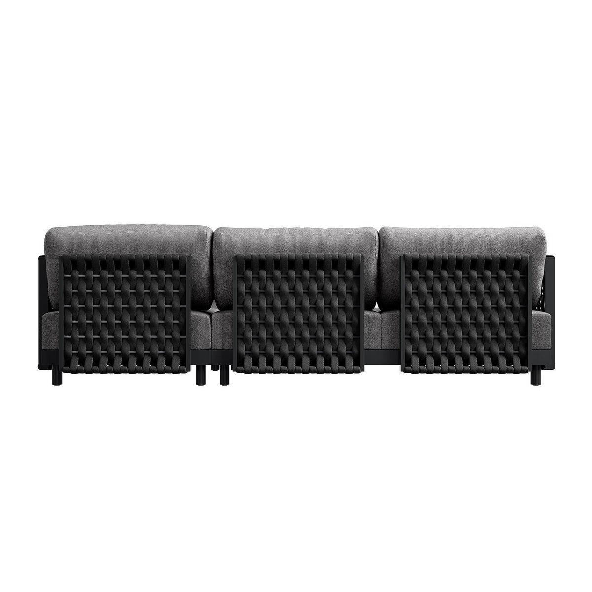 LOUNGEGARNITUR Port Royale Anthrazit - Anthrazit, Metall - Juskys
