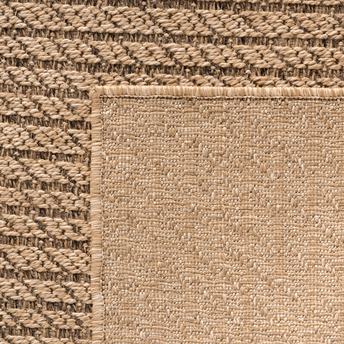 TEPPICH In-/Outdoor Jute-Optik Flachgewebe Unicolor Polypropylen Beige Läufer 80x250 - Beige, Textil (80/250cm) - KADIMA DESIGN