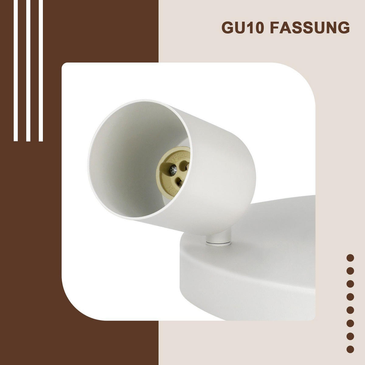 DECKENSTRAHLER Glanzara 20/14.4/20 cm - Weiß, Metall (20/20/14.4cm) - ZMH