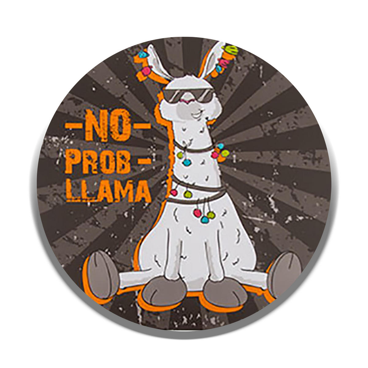 PLATZSET Lama Tischset No Probllama Grau - Grau, Kunststoff (43/28/1cm) - TiborTex
