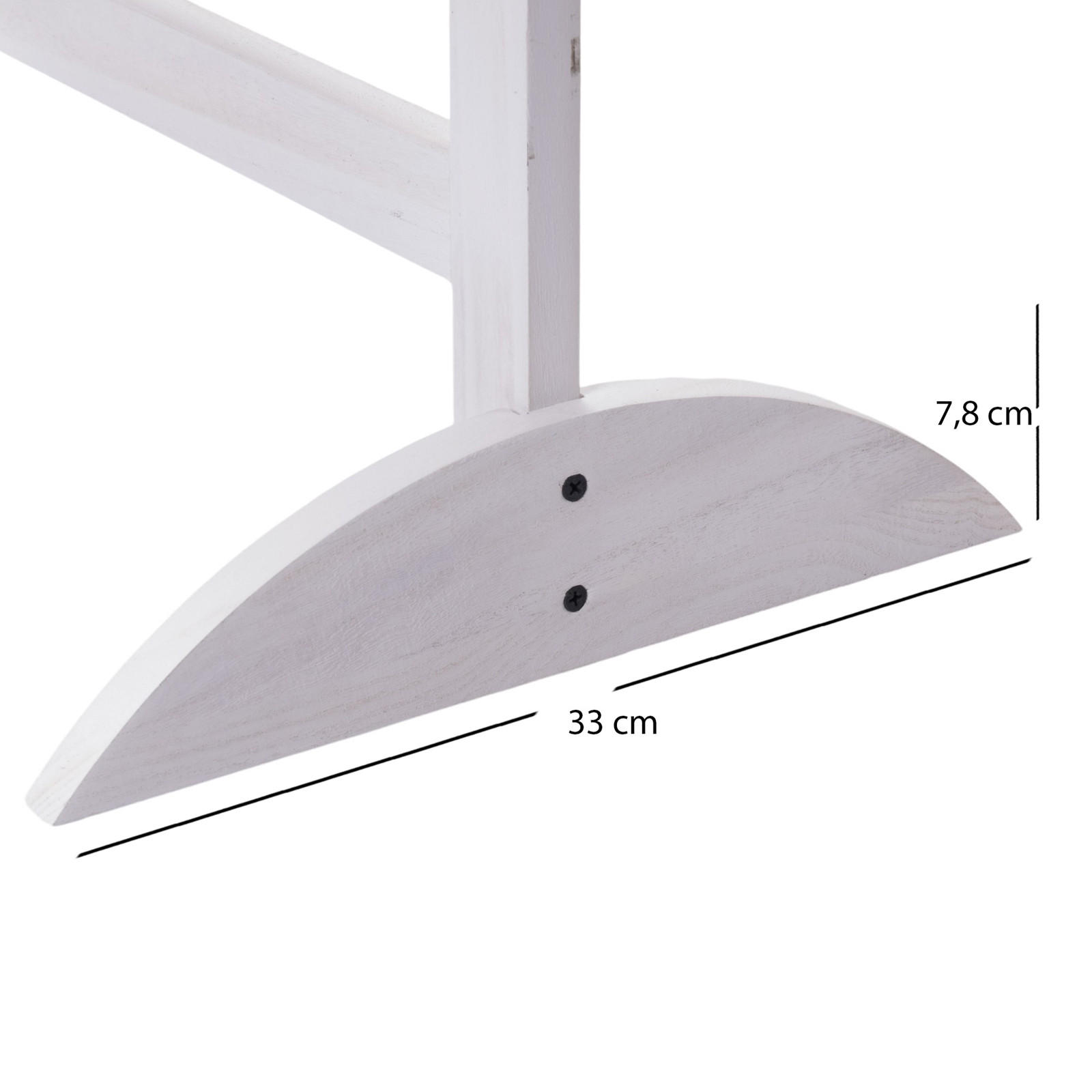 Thumbnail - Creedwood Paravent-Fussstützen, Weiß, Holz, 33x1.8x7.8 cm, Wohnzimmer, Raumteiler & Paravents, Paravents
