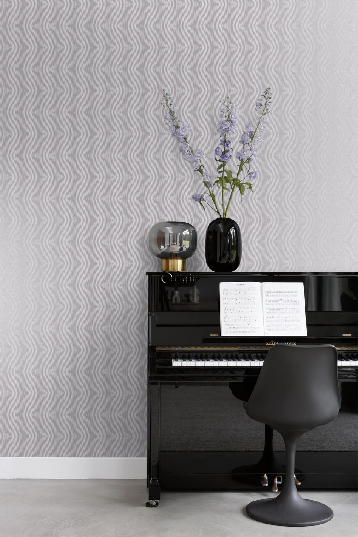 TAPETE grafisches Muster 53 cm x 10.05 m - Lila, Papier (53/1000cm) - Origin Wallcoverings