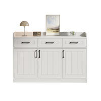SIDEBOARD Weiß mit mit 3 Schubladen und 3 Türen 120 × 35 × 80 cm - Weiß, Holzwerkstoff (120/80/35cm) - Luhomfu